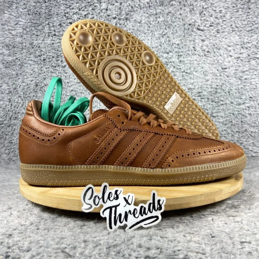 Adidas Samba OG Brogue Pack Size 8 Men = 9 Women Dust Rust Brown JI3232